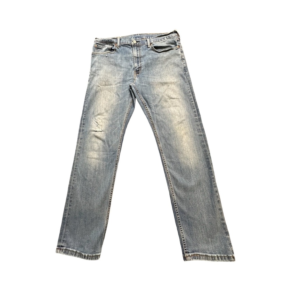 Levis Jeans Mens 36x30 Blue Light Wash Straight Leg Denim Western